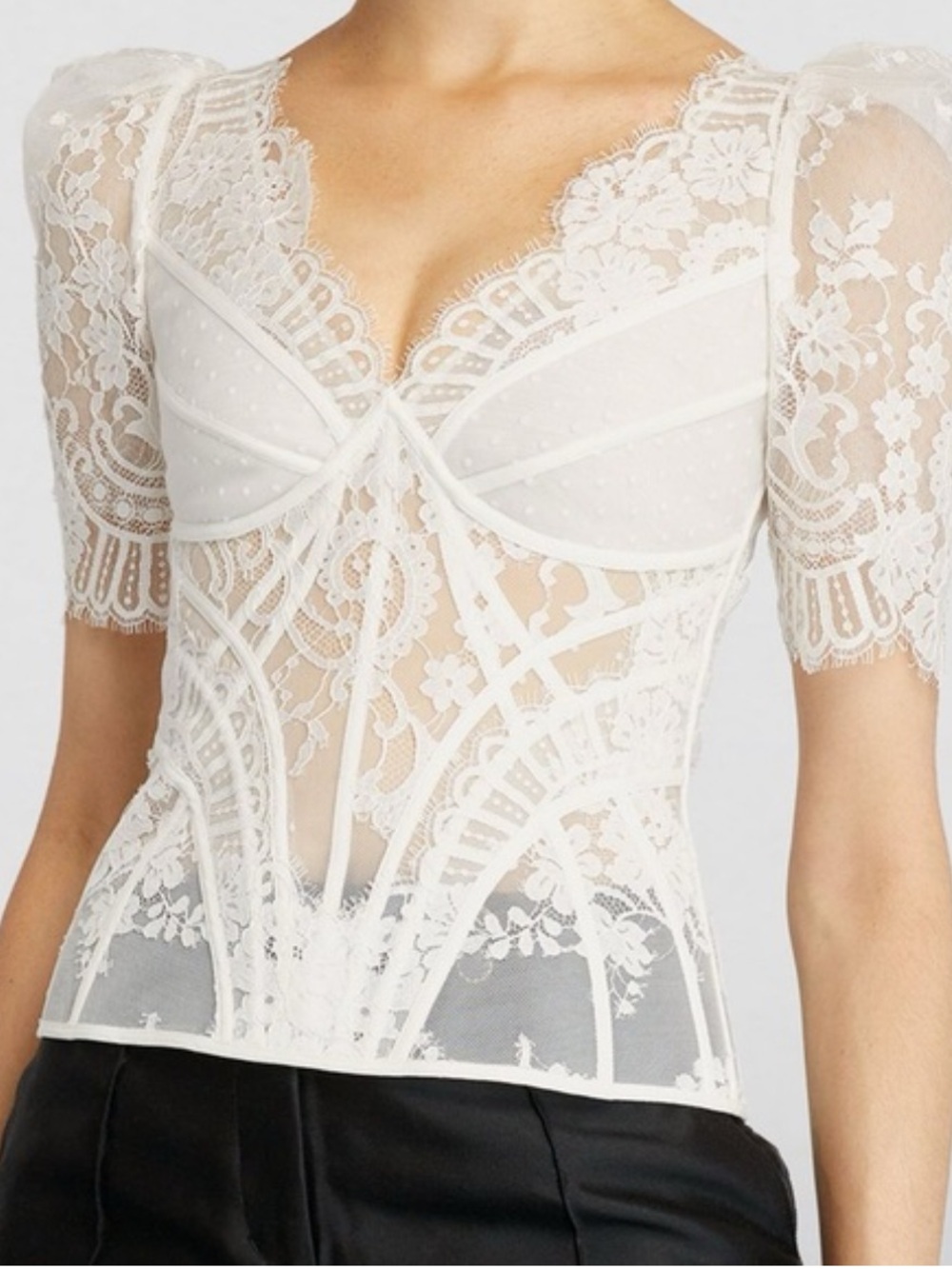 Zimmermann Dancer Lace Blouse Floral Lace Blouse Size 0
